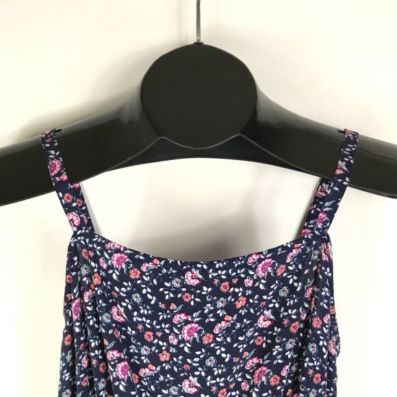 Gap Floral Square Neck Cami Jumpsuit Women's Small Cropped Pockets Rayon Summer - Picture 3 of 16
